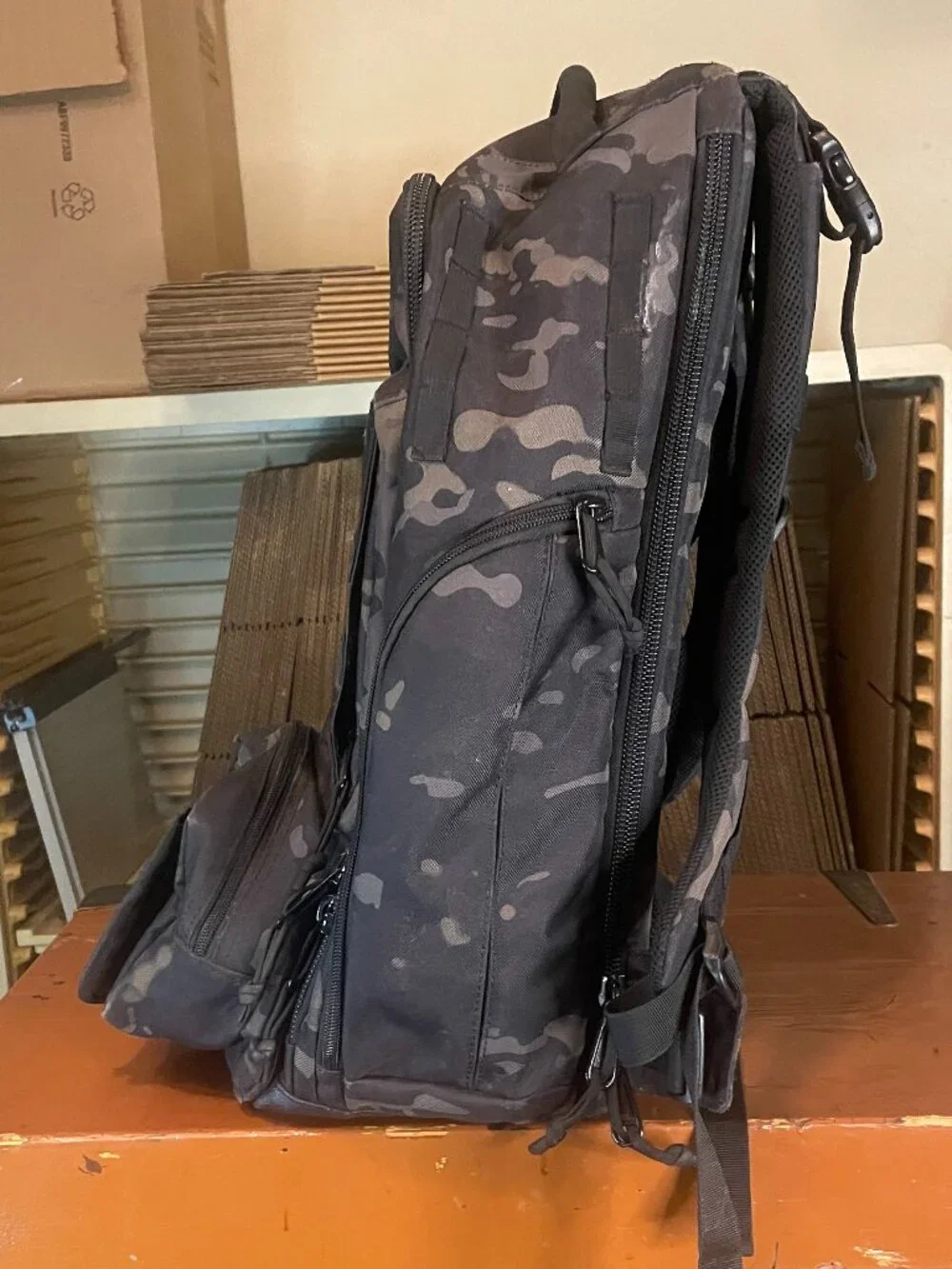 TACTICAL BABY GEAR TBG MOD Diaper Bag Backpack Black Camo Great Condition!